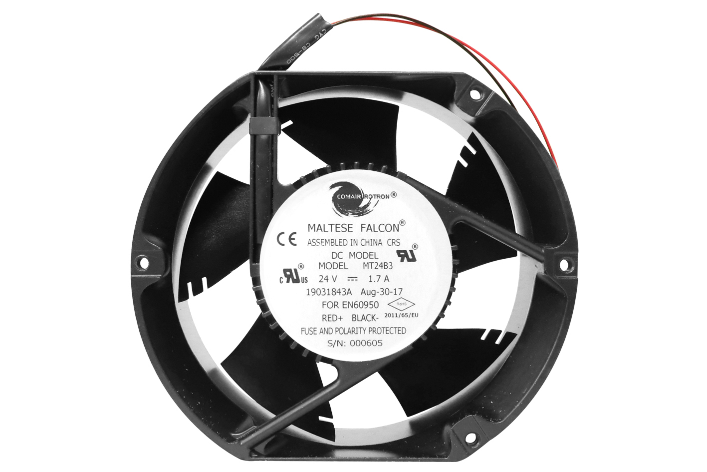 DC Fan, Axial 12 VDC 171.45x150.37x54.99mm MT12B3