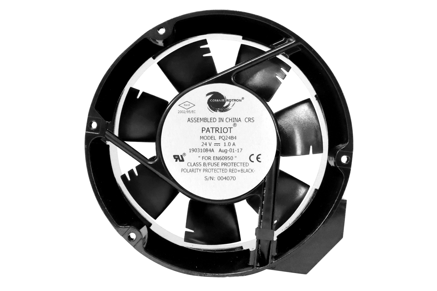 DC Fan, Axial 12 VDC 171.5x171.5x50.8mm PQ12B4