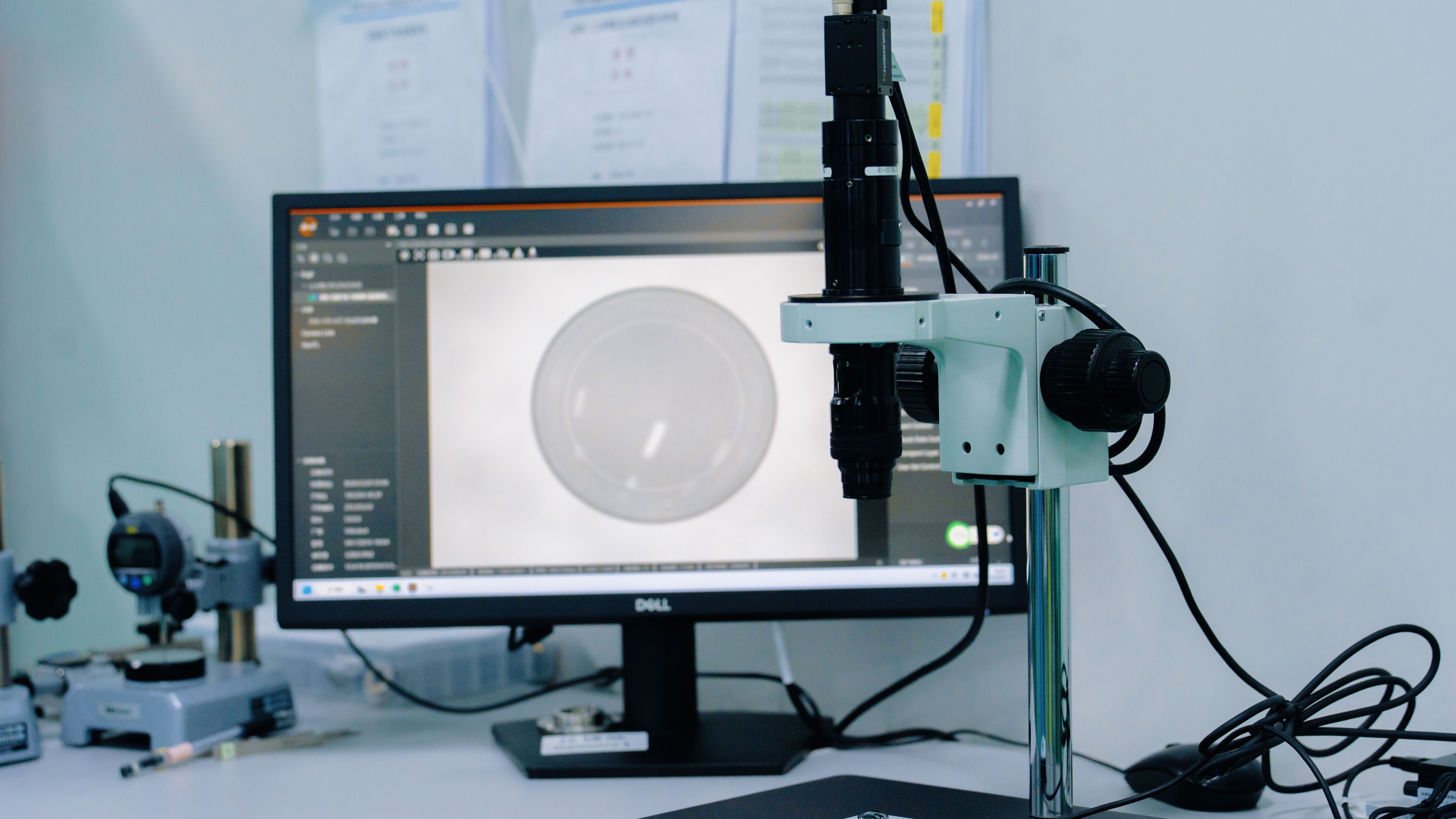 Photo of infrared lens inspection at GH Optics Photo of infrared lens inspection at GH Optics