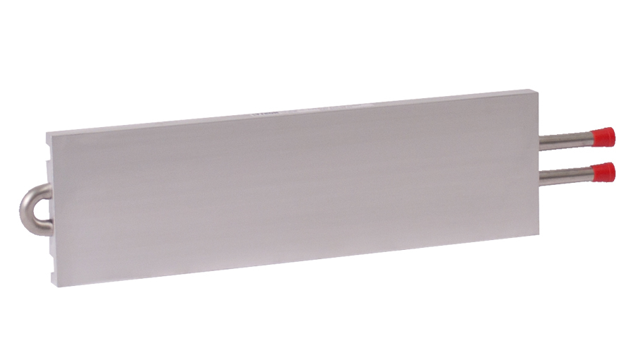 CP10G07 Aluminum Cold Plate with 2-Pass Stainless Steel tube, straight fittings CP10G07 Aluminum Cold Plate with 2-Pass Stainless Steel tube, straight fittings