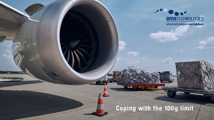 A photo of a cargo airplane with freight palettes A photo of a cargo airplane with freight palettes