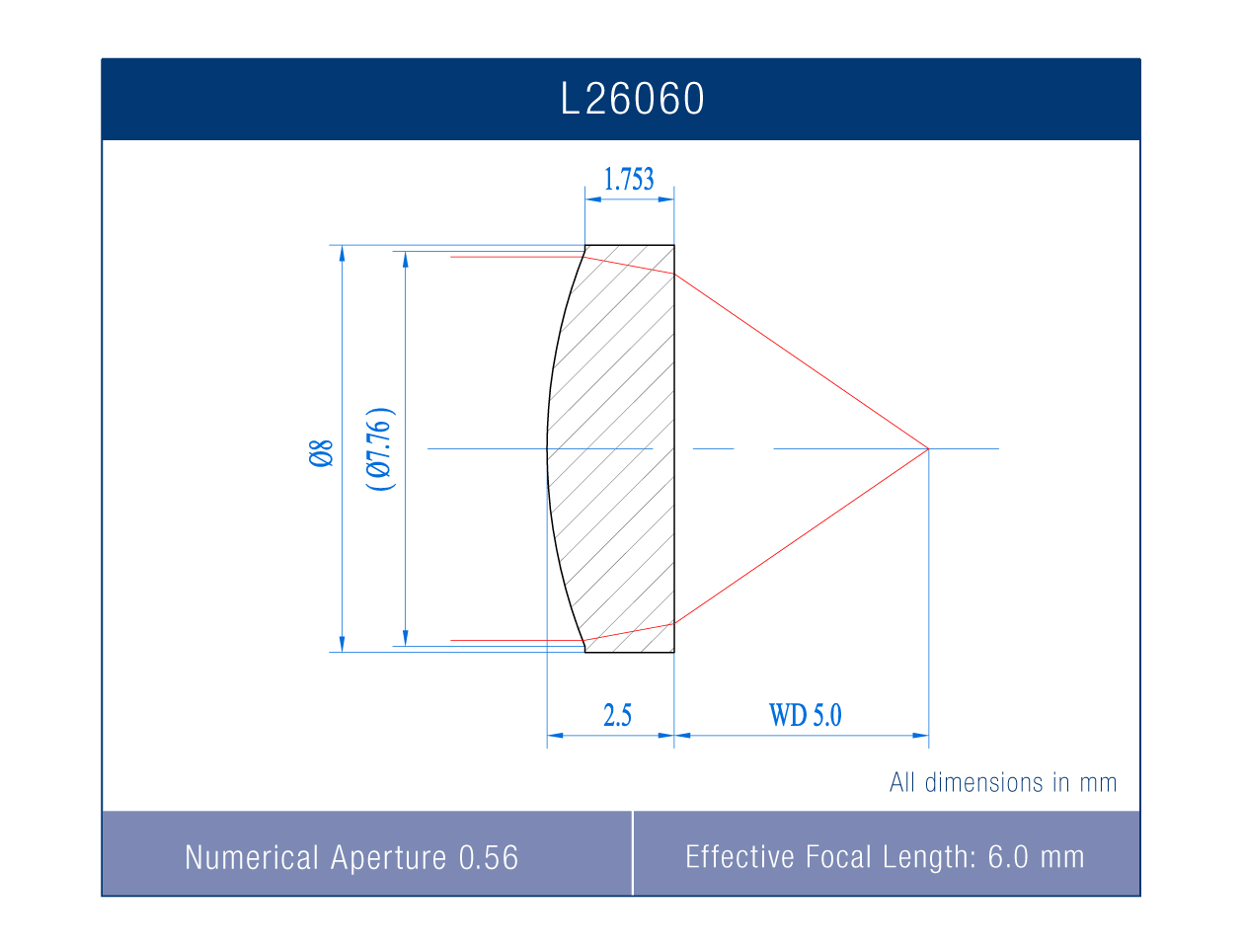 L26060RA Precision Molded IR Aspheric Lens