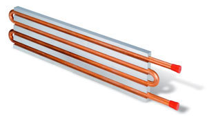 CP10G19 Aluminum Cold Plate with 4-Pass Copper tube, beaded fittings CP10G19 Aluminum Cold Plate with 4-Pass Copper tube, beaded fittings